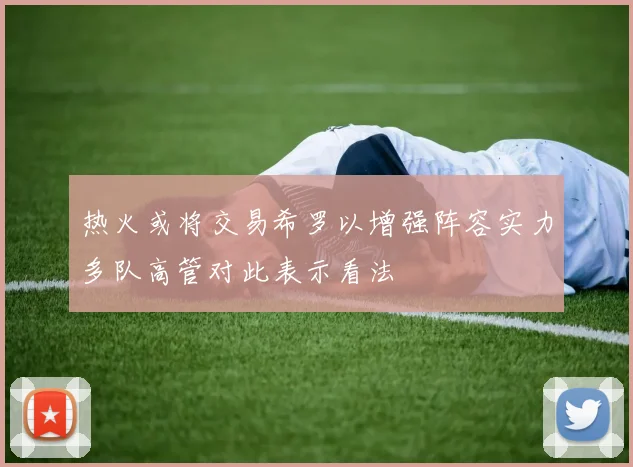热火或将交易希罗以增强阵容实力多队高管对此表示看法