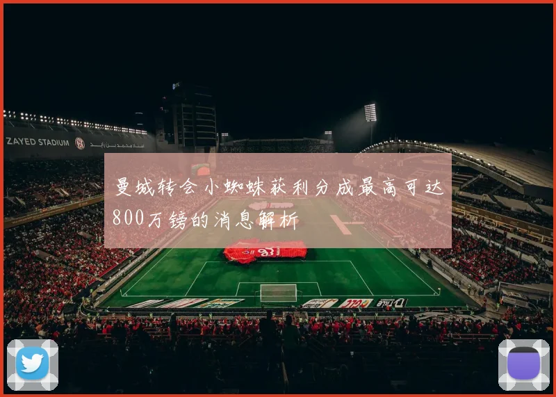 曼城转会小蜘蛛获利分成最高可达800万镑的消息解析